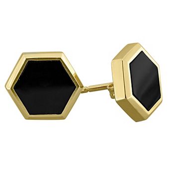 Men's Stella Grace 18k Gold Over Silver 4 1/5 Carat T.W. Gemstone Hexagon Stud Earrings