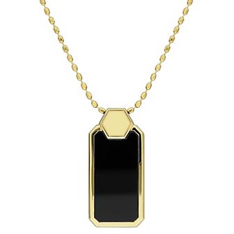 Men's Stella Grace 18k Gold Over Silver Geometric Pendant Necklace