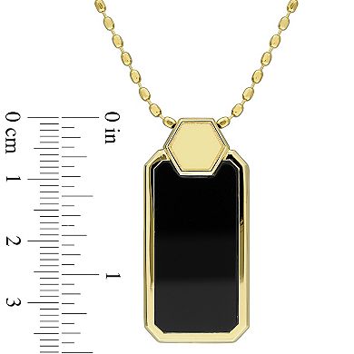 Men's Stella Grace 18k Gold Over Silver Geometric Pendant Necklace