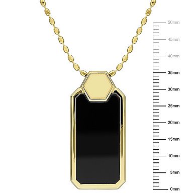 Men's Stella Grace 18k Gold Over Silver Geometric Pendant Necklace