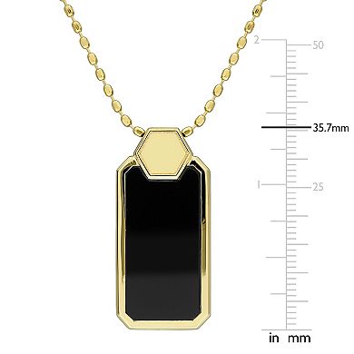 Men's Stella Grace 18k Gold Over Silver Geometric Pendant Necklace