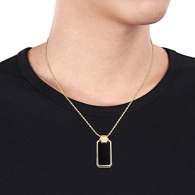Men's Stella Grace 18k Gold Over Silver Geometric Pendant Necklace
