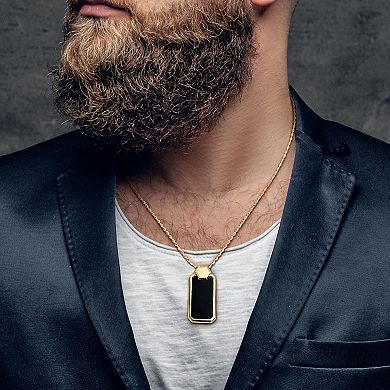 Men's Stella Grace 18k Gold Over Silver Geometric Pendant Necklace