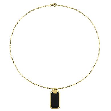 Men's Stella Grace 18k Gold Over Silver Geometric Pendant Necklace