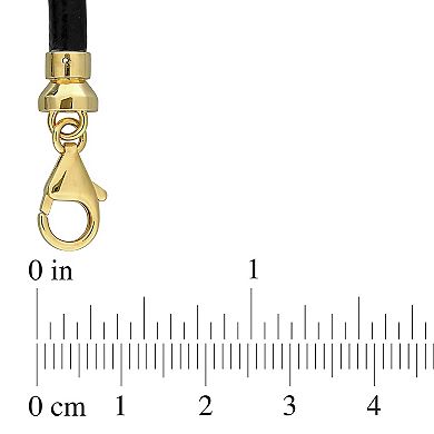 Men's Stella Grace 18k Gold Over Silver Black Onyx Bracelet