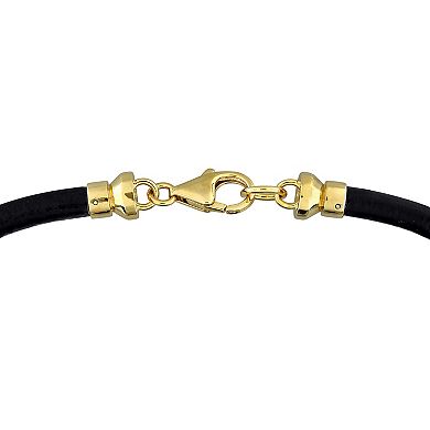 Men's Stella Grace 18k Gold Over Silver Black Onyx Bracelet