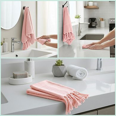 Decorative Turkish Hand Towels, 1 Pc Cotton Absorbent Soft Bath Towel, 14" x 30"