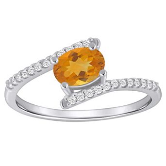 Alyson Layne 10k Gold Oval Shape 1/6 Carat T.W. Lab-Grown Diamond Ring