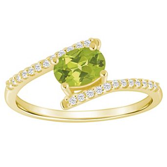 Alyson Layne 10k Yellow Gold Oval Shape 1/6 Carat T.W. Lab-Grown Diamond Ring