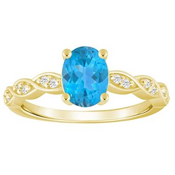 Alyson Layne 10k Gold Lab-Grown Diamond Accent & Gemstone Ring