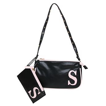 Girls Limited Too Initial Letter Shoulder Bag & Zip Pouch