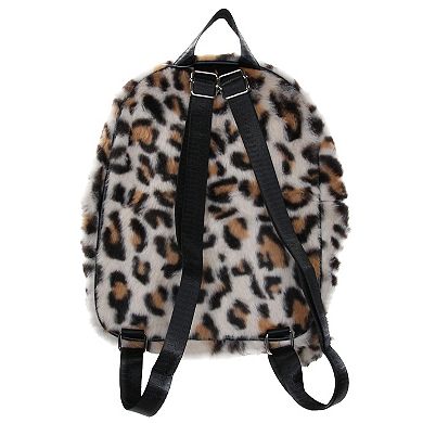 Girls Limited Too Fuzzy Cheetah Mini Backpack & Coin Purse