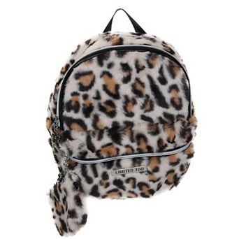 Girls Limited Too Fuzzy Cheetah Mini Backpack & Coin Purse