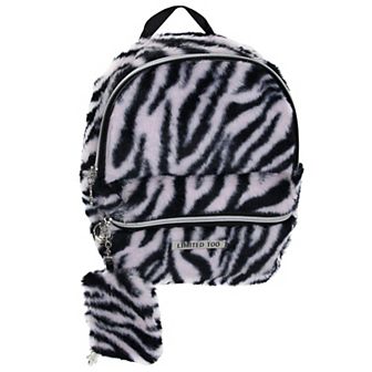 Girls Limited Too Fuzzy Cheetah Mini Backpack & Coin Purse