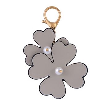 Emberly Faux Leather Blooming Flower Bag Charm