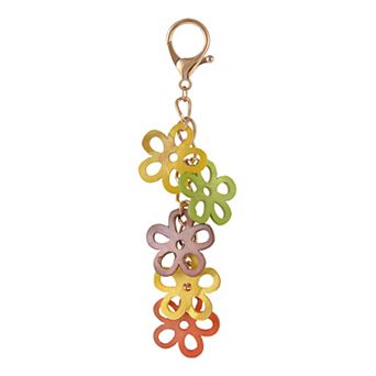 Emberly Multi Color Flower Shells Bag Charm