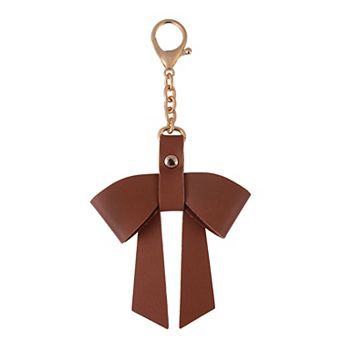 Emberly Faux Leather Bow Bag Charm