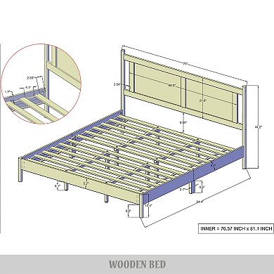 Wooden Platform Bed