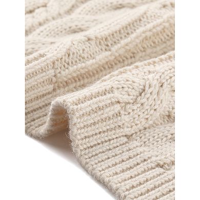 Cardigan for Women's Open Front Button Down Long Sleeve Fall Casual Cable Knit Sweater with Pockets