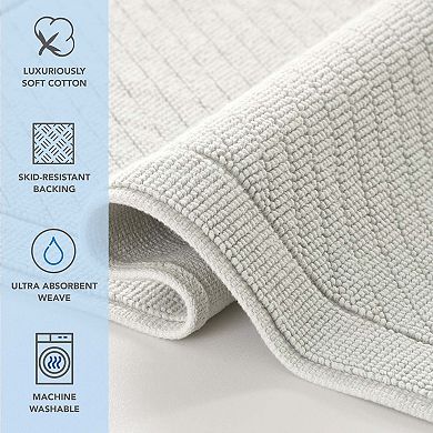 Host & Home Cotton Bath Rug 20x60 Light Gray