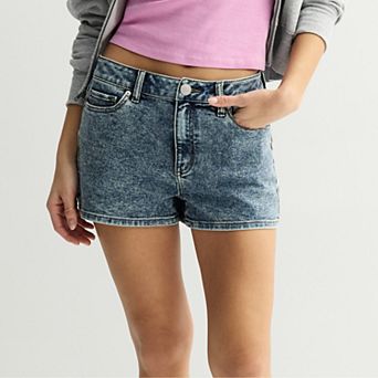 Juniors' SO® Curvy High Rise Denim Shorts