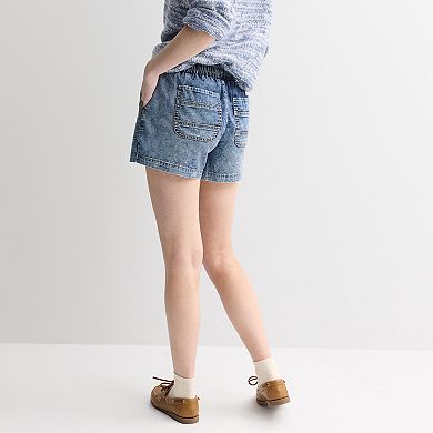 Juniors' SO® Mid Rise Tencel Pull-On Shorts