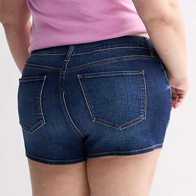 Juniors' Plus Size SO® High Rise Shortie Shorts