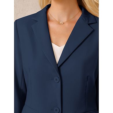 Women's 2 Piece Skirt Suit Set 0Trendy Work Blazers and Fishtail Pencil Skirts