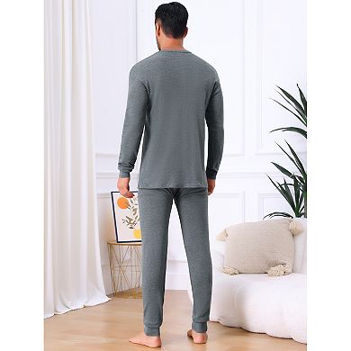 Men's 2-piece Long Underwear Set Top and Bottom