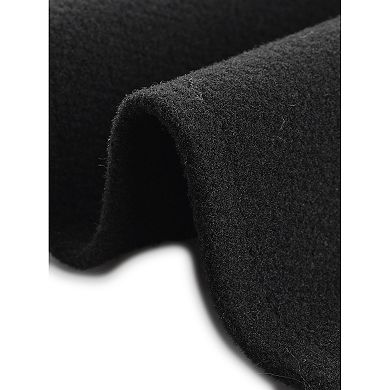 Single Breasted Pea Coat for Women's Casual Turn Down Collar Long Sleeve Winter Jacket with Pockets