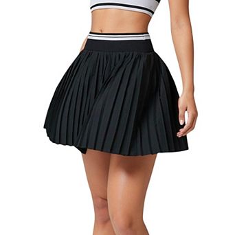 Women's Pleated Tennis Skirt with Built-In Shorts and Side Pocket for Functional Movement