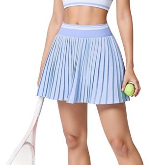 Women's Pleated Tennis Skirt with Built-In Shorts and Side Pocket for Functional Movement