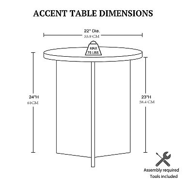 Martha Stewart Sadie Round Accent Table
