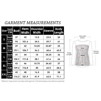 Women's Sheer Mesh Long Sleeve Top with Sequin Front Panel and Crew Neckline