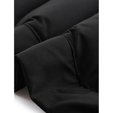 Women's Long Sleeveless Hooded Pockets Belted Winter Vest Outerwear Jackets