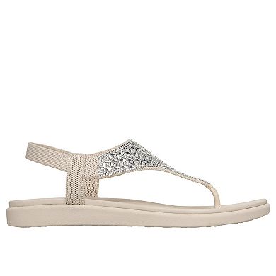 Skechers® Hooded Geo Embellished Women's Knit Slingback Sandals