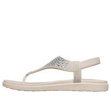 Skechers® Hooded Geo Embellished Women's Knit Slingback Sandals