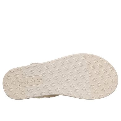 Skechers® Hooded Geo Embellished Women's Knit Slingback Sandals