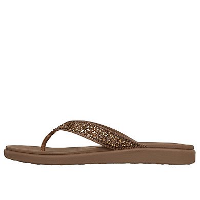 Skechers® Meditation Luxe Sunny Glow Women's Cushioned Flip Flop Sandals