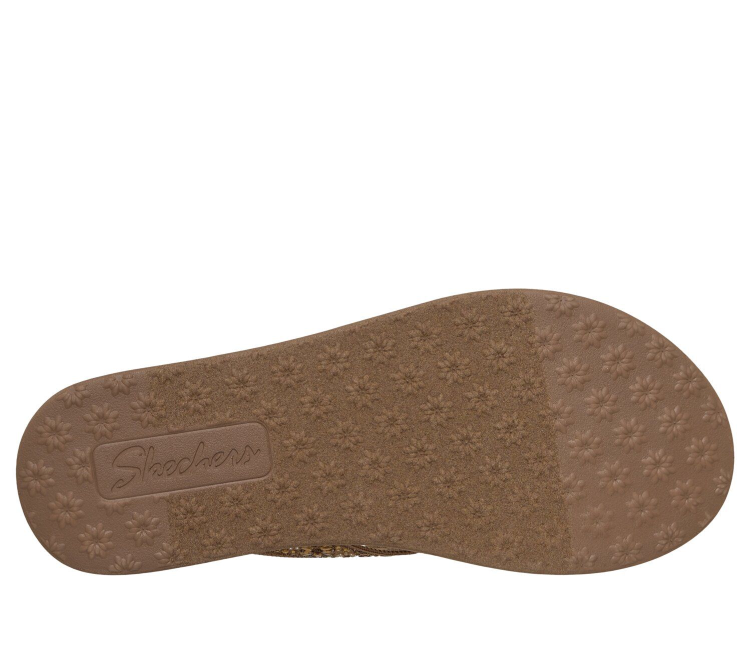 Женские сандалии Skechers Meditation Luxe Sunny Glow Cushioned Flip Flop, цвет: Чёрный — фото 4