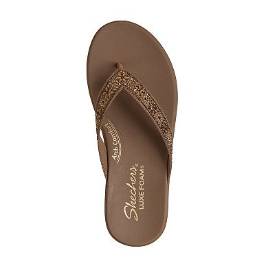 Skechers® Meditation Luxe Sunny Glow Women's Cushioned Flip Flop Sandals