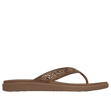 Skechers® Meditation Luxe Sunny Glow Women's Cushioned Flip Flop Sandals