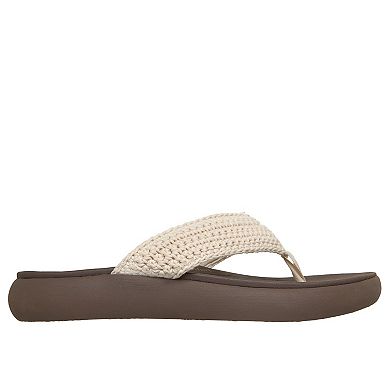 Skechers® Relaxed Fit Women's Braided Knit Thong Sandals