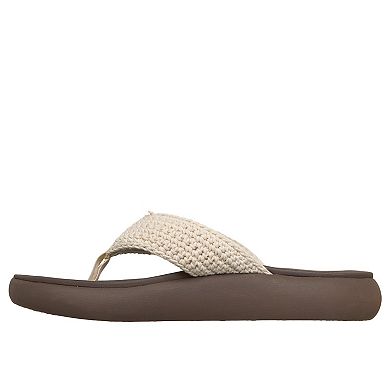 Skechers® Relaxed Fit Women's Braided Knit Thong Sandals