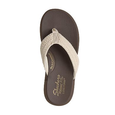 Skechers® Relaxed Fit Women's Braided Knit Thong Sandals