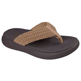 Skechers® Relaxed Fit Women's Braided Knit Thong Sandals