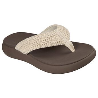 Skechers® Relaxed Fit Women's Braided Knit Thong Sandals
