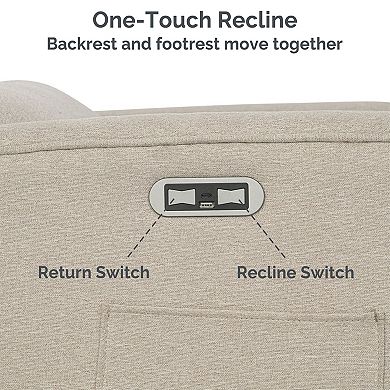 Madison Park Candace 3-in-1 Power Recliner with Swivel