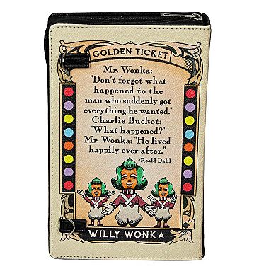 Vinyl Charlie & The Chocolate Factory Book Handbag Novelty Crossbody Bag