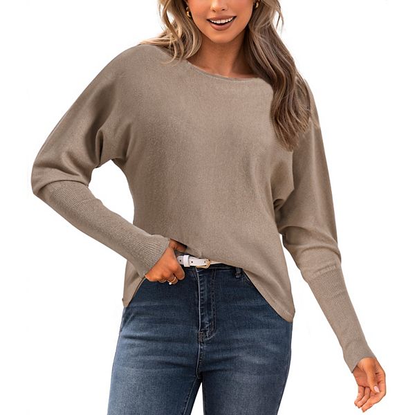 Long Batwing Sleeve Oversized Sweaters For Women Fall